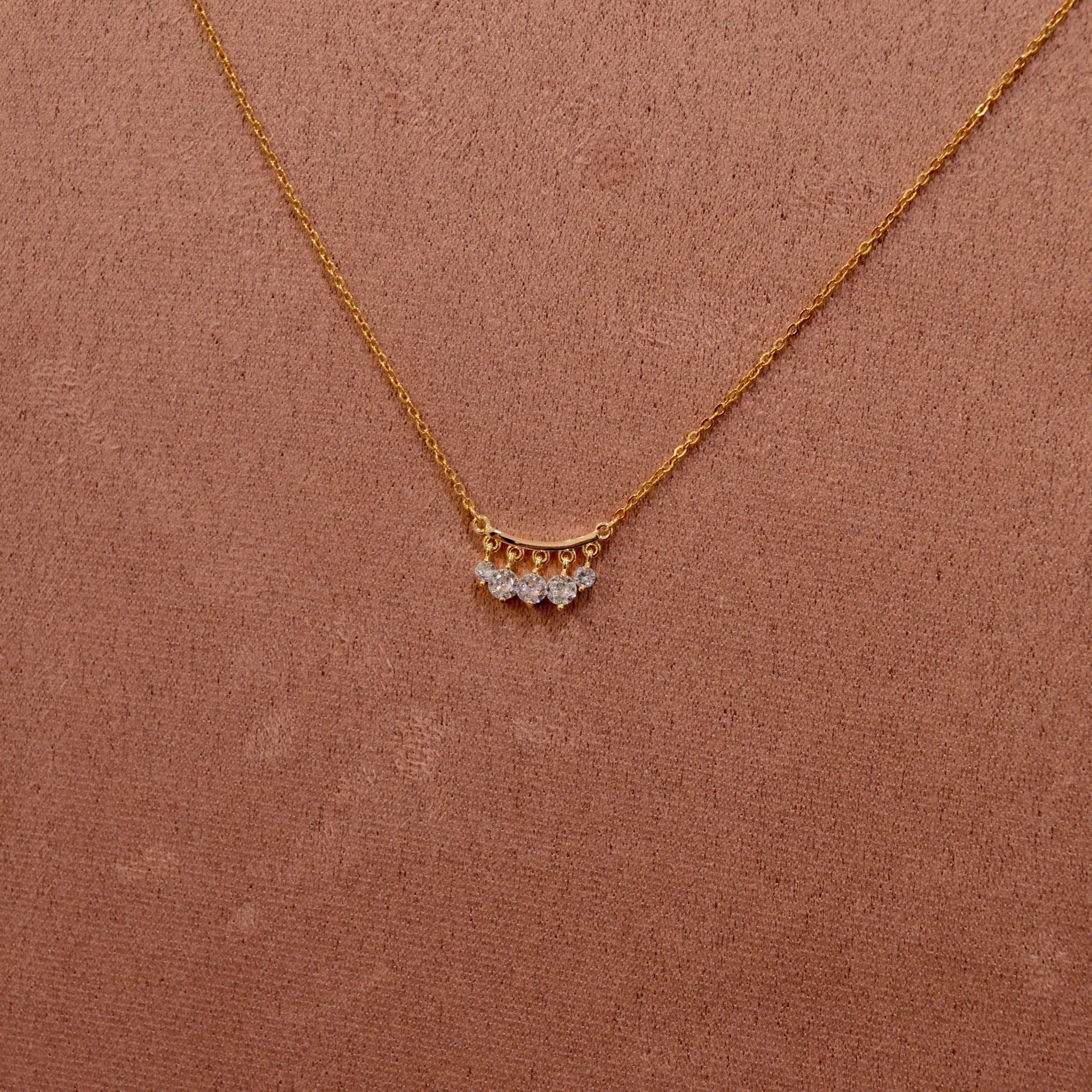 Collana oro con perline brillanti - Follie by Alice