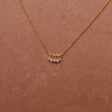 Collana oro con perline brillanti