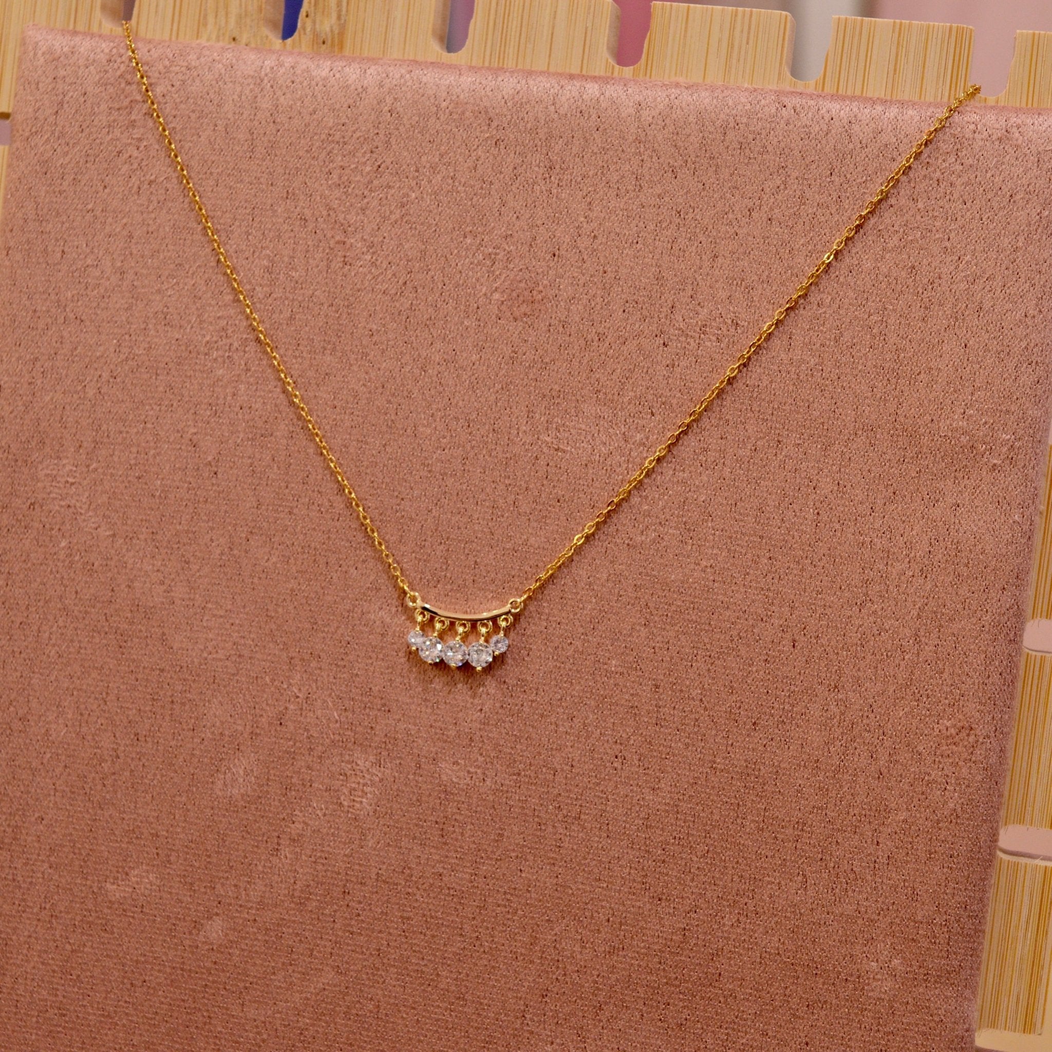 Collana oro con perline brillanti - Follie by Alice