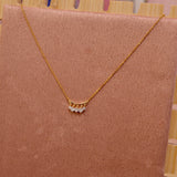 Collana oro con perline brillanti