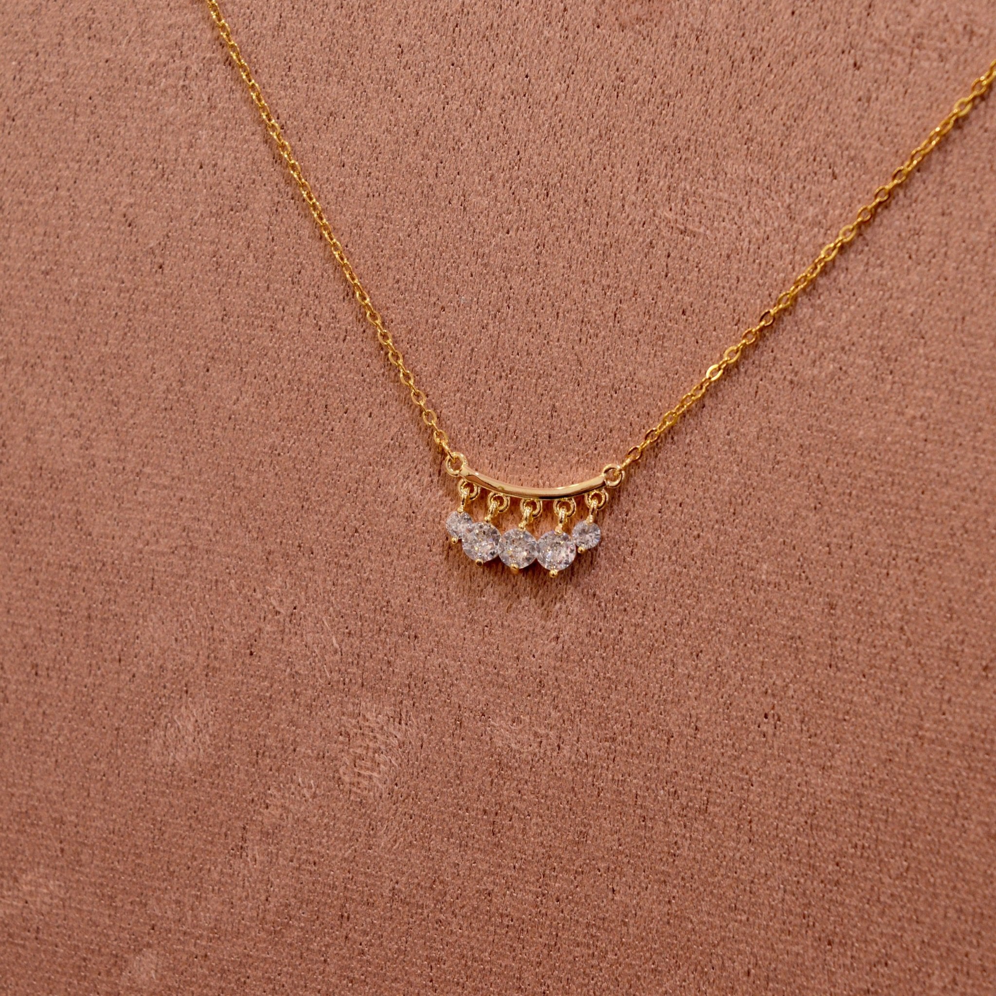 Collana oro con perline brillanti - Follie by Alice