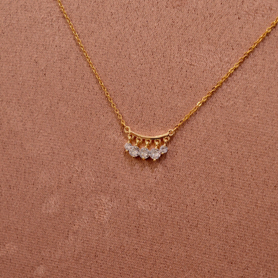 Collana oro con perline brillanti – alternate