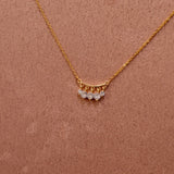 Collana oro con perline brillanti