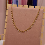 Collana oro con perline gioiello pendenti