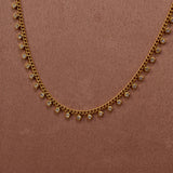 Collana oro con perline gioiello pendenti