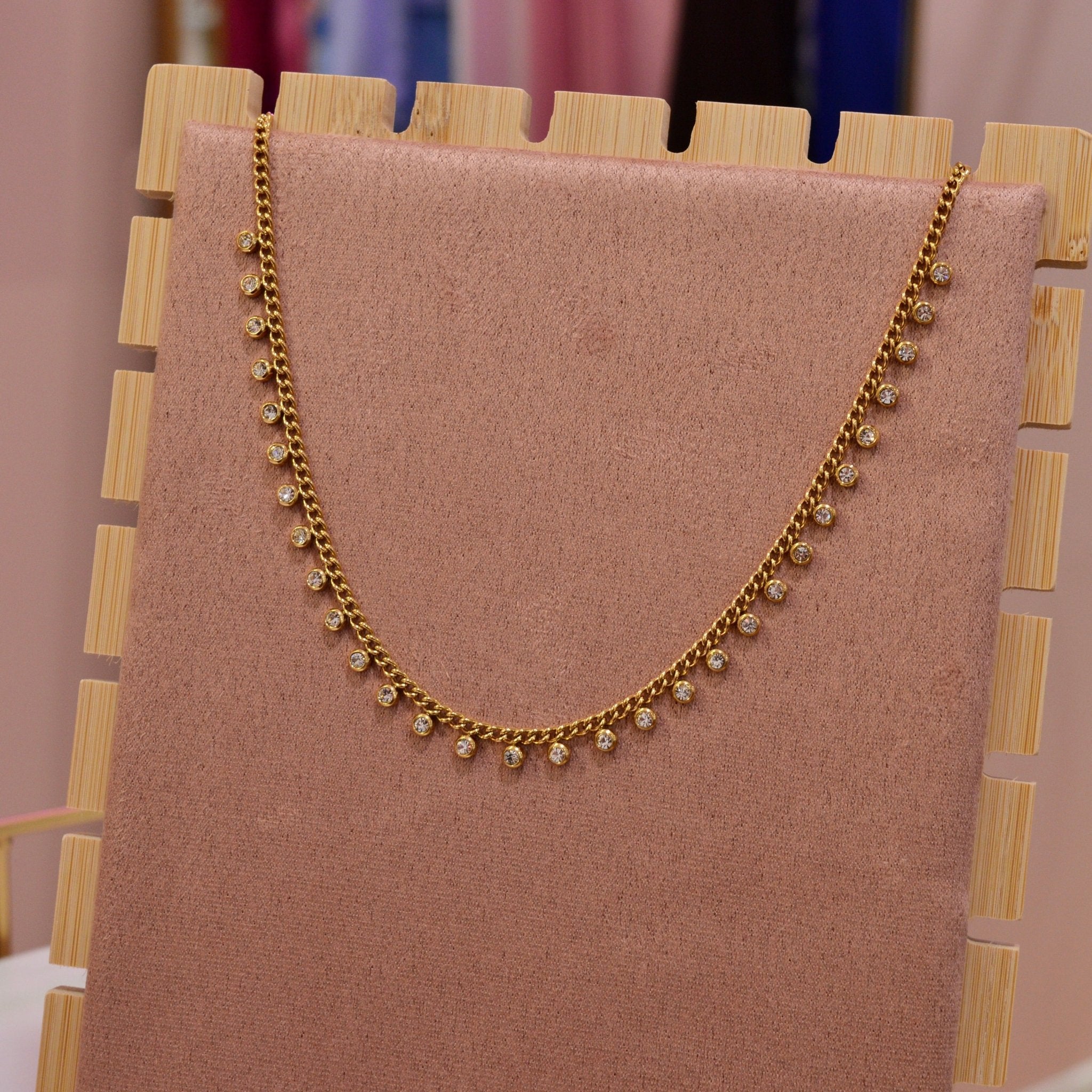 Collana oro con perline gioiello pendenti - Follie by Alice