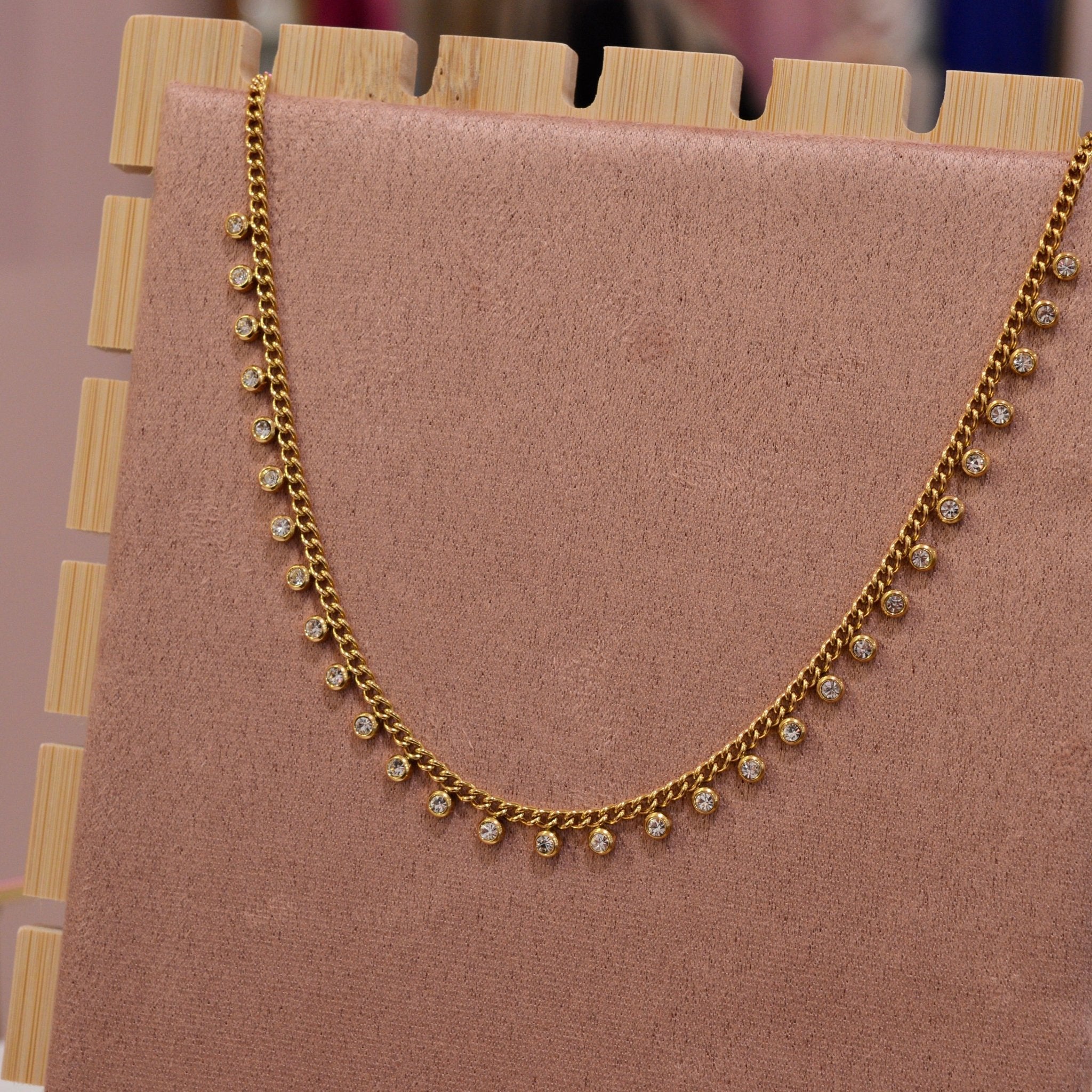 Collana oro con perline gioiello pendenti - Follie by Alice