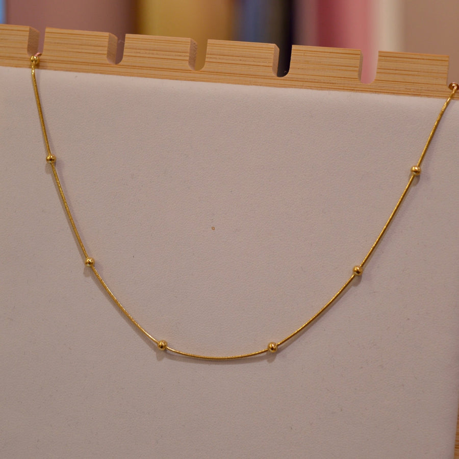 Collana oro con sfere