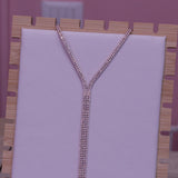 Collana oro pendente di strass
