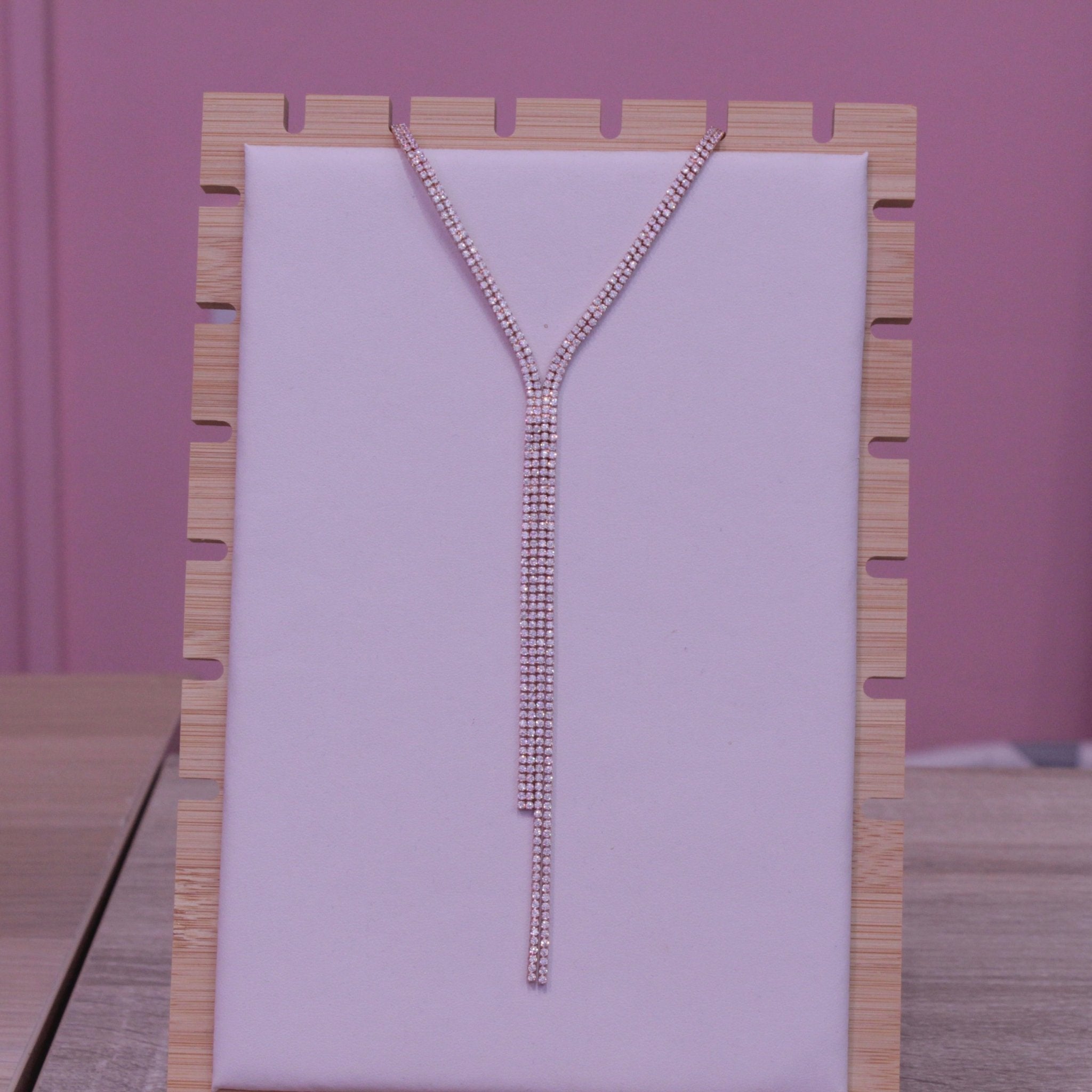 Collana oro pendente di strass - Follie by Alice Immagine secondaria del prodotto