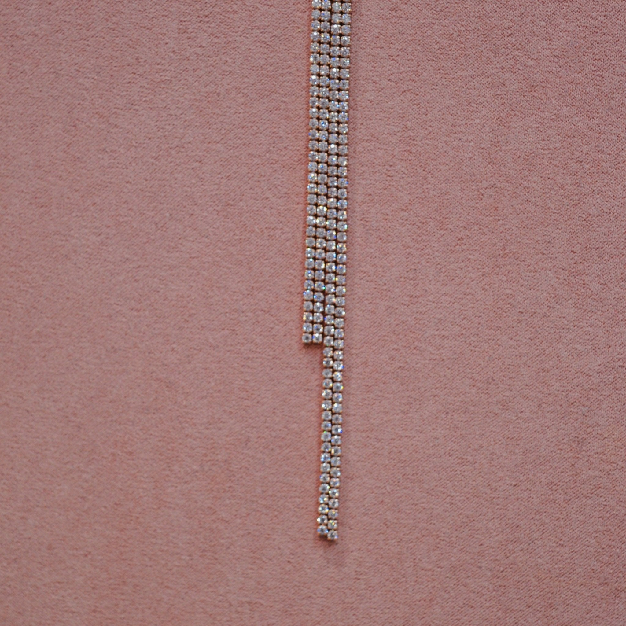 Collana oro rosa pendente di strass - Follie by Alice