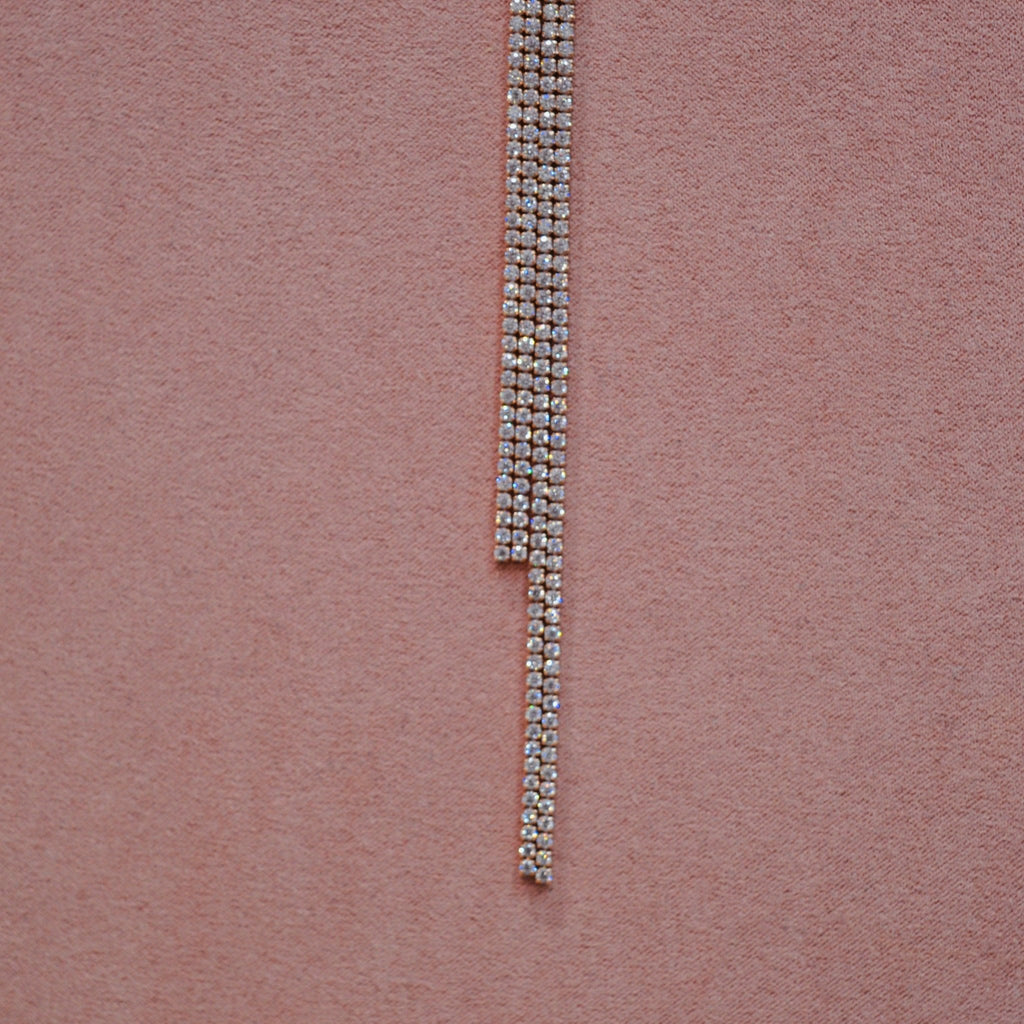 Collana oro rosa pendente di strass - Follie by Alice