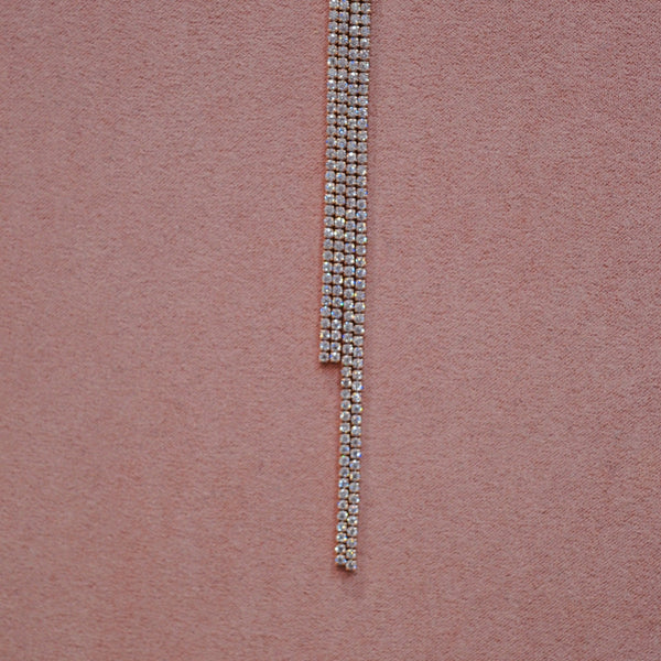 Collana oro rosa pendente di strass - Follie by Alice