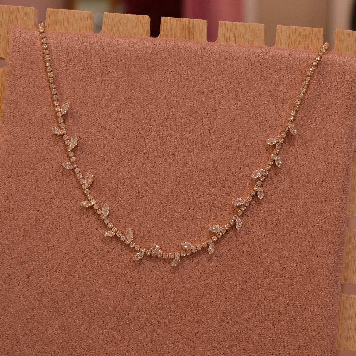 Collana oro tennis con strass a goccia - Follie by Alice