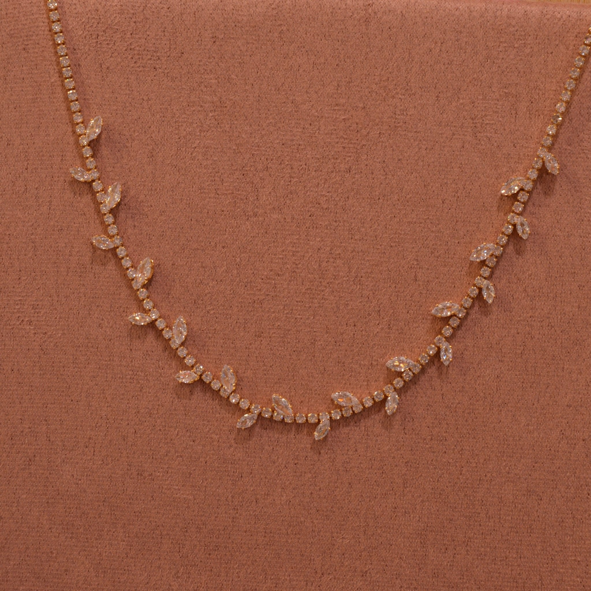 Collana oro tennis con strass a goccia - Follie by Alice