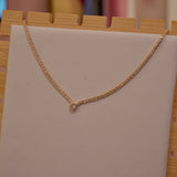 Collana oro tennis con strass e punto luce