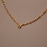 Collana oro tennis con strass e punto luce