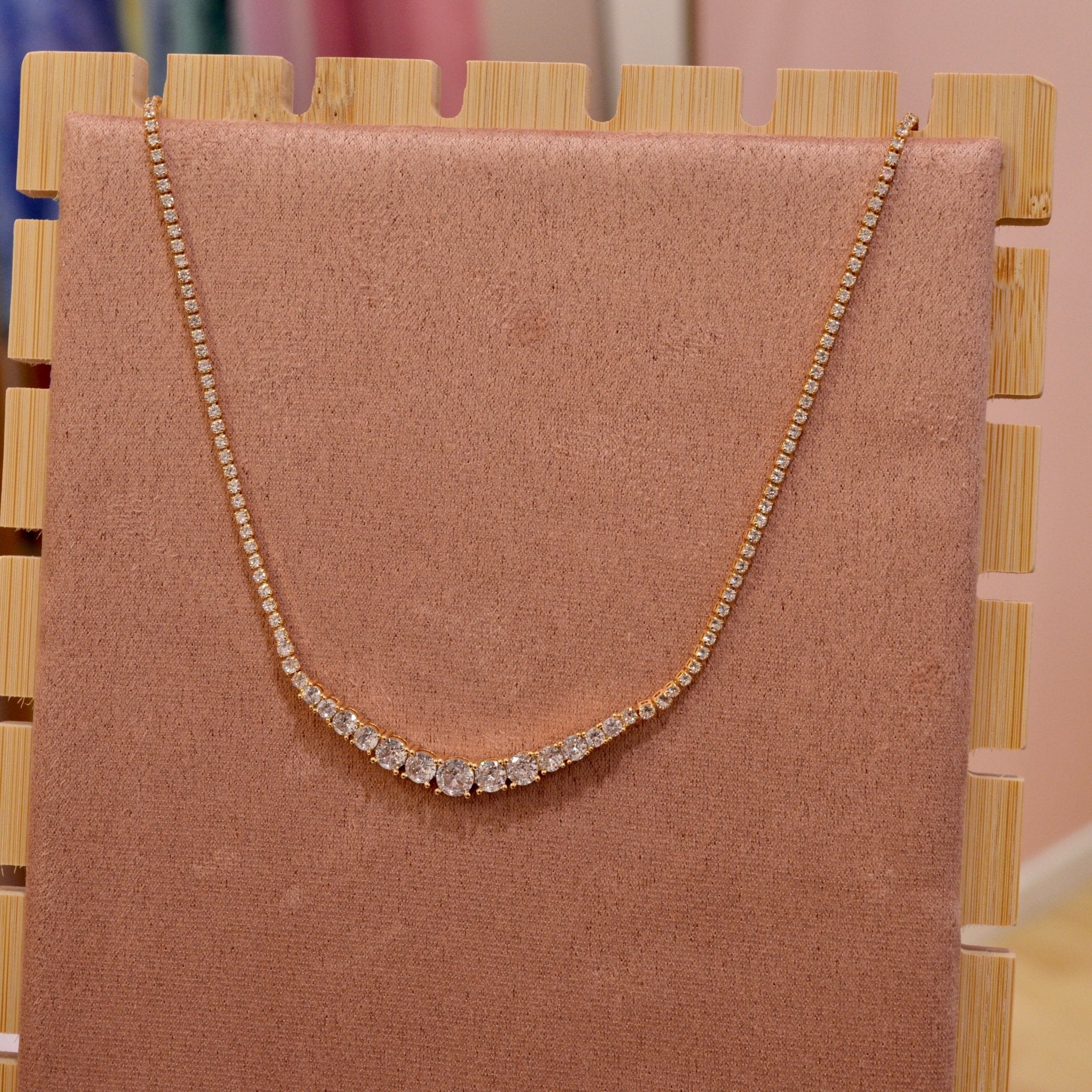 Collana tennis oro con brillanti - Follie by Alice