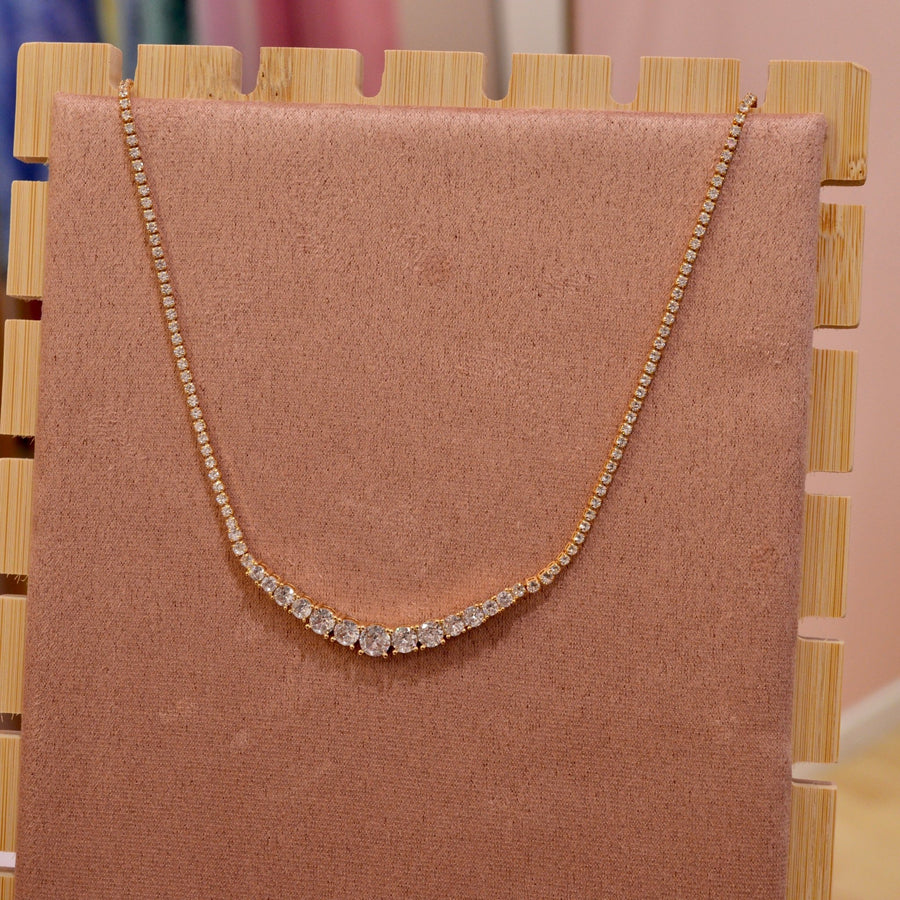 Collana tennis oro con brillanti – alternate