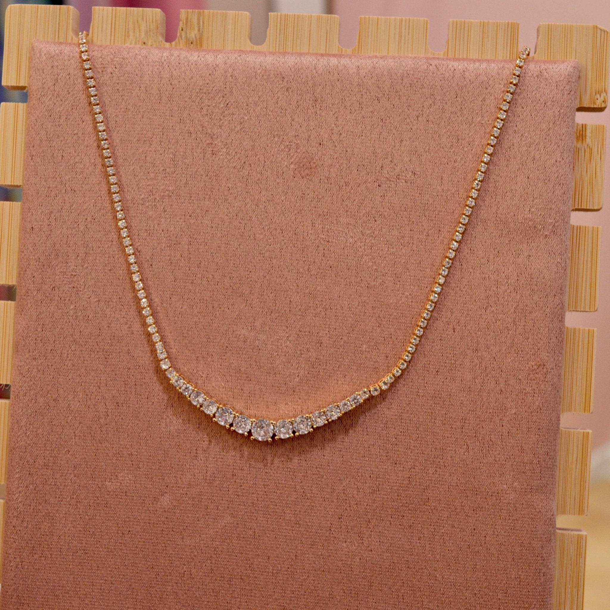 Collana tennis oro con brillanti - Follie by Alice