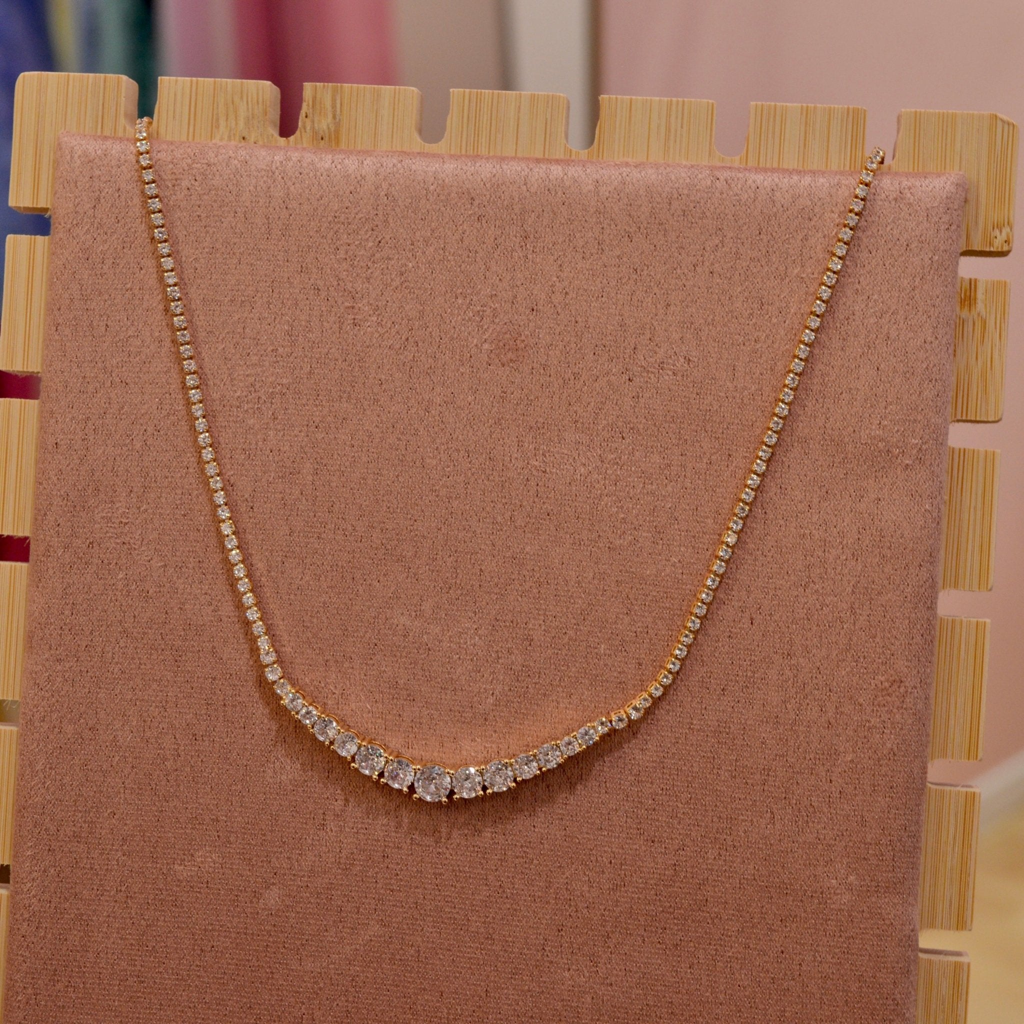 Collana tennis oro con brillanti - Follie by Alice