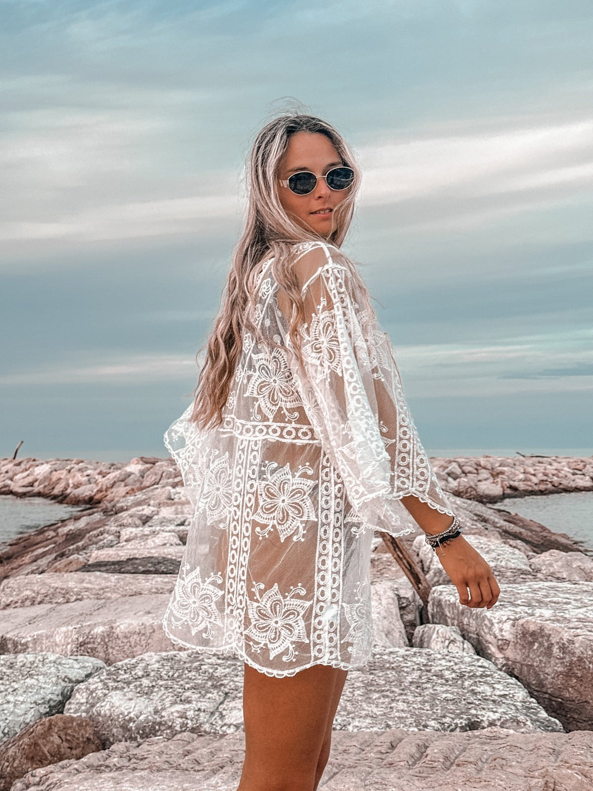 Copricostume con maniche a campana BOHO BREEZE - Follie by Alice