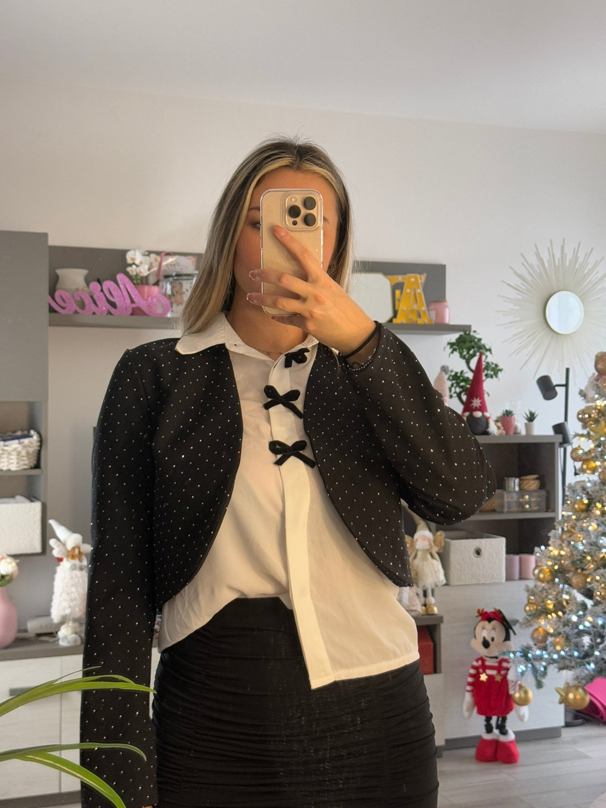 Coprispalla corto con strass gioiello - Follie by Alice
