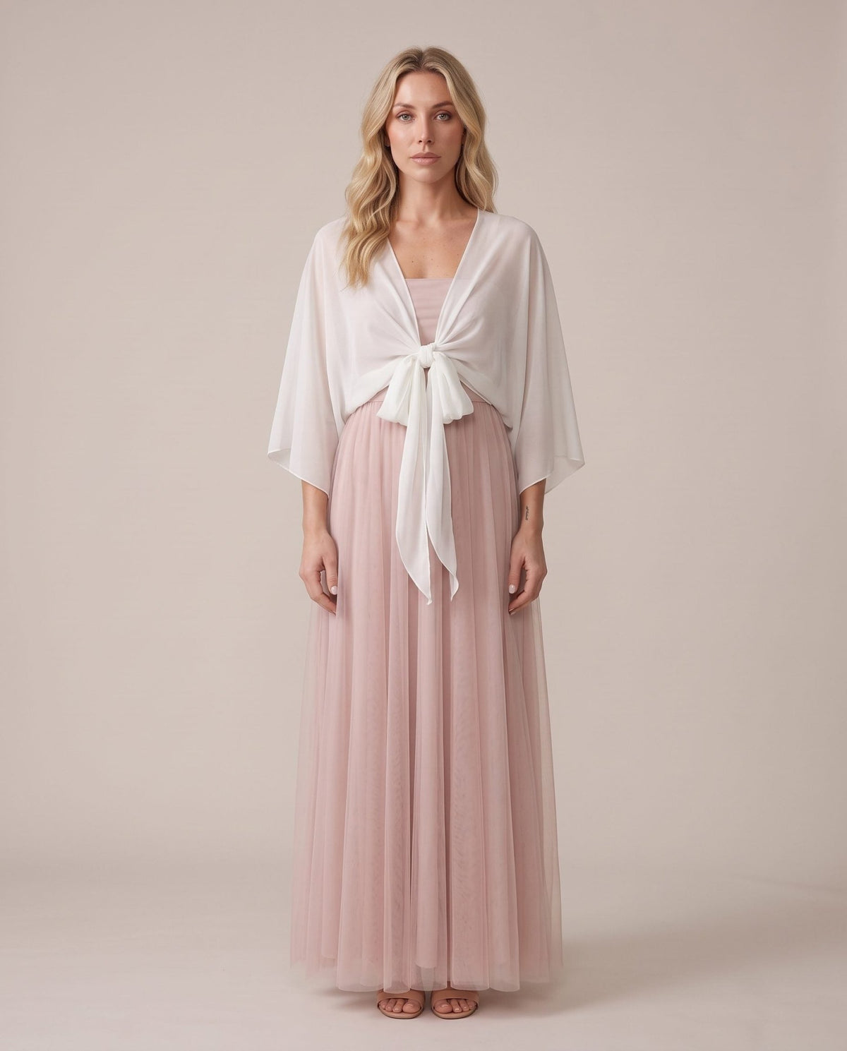 Coprispalle corto in chiffon velato con maniche a kimono BREZZA - Follie by Alice