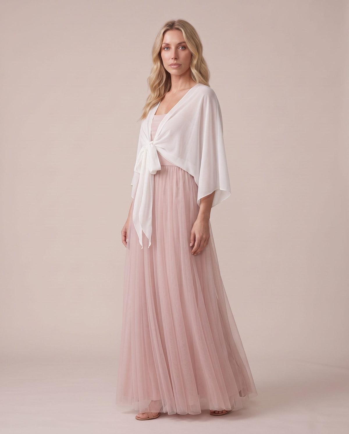 Coprispalle corto in chiffon velato con maniche a kimono BREZZA - Follie by Alice