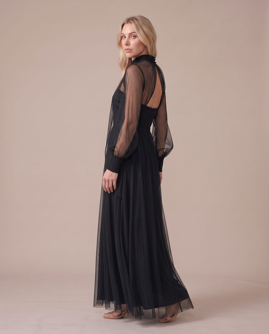 Coprispalle in tulle con maniche a palloncino ETERE