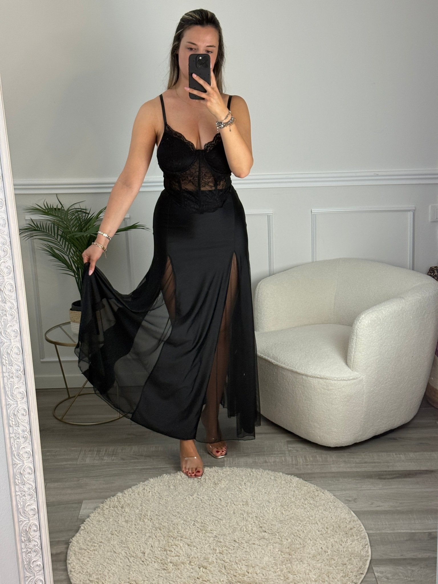Corsetto in pizzo con coppe strutturate e stecche - Follie by Alice