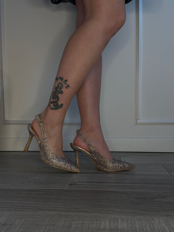 Décolleté slingback con strass HAVEN - Follie by Alice