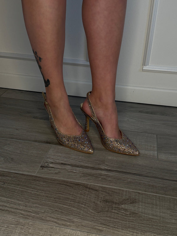 Décolleté slingback con strass HAVEN - Follie by Alice