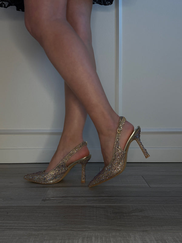 Décolleté slingback con strass HAVEN - Follie by Alice