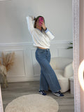 Felpa-camicia 2 in 1 con dettagli a righe