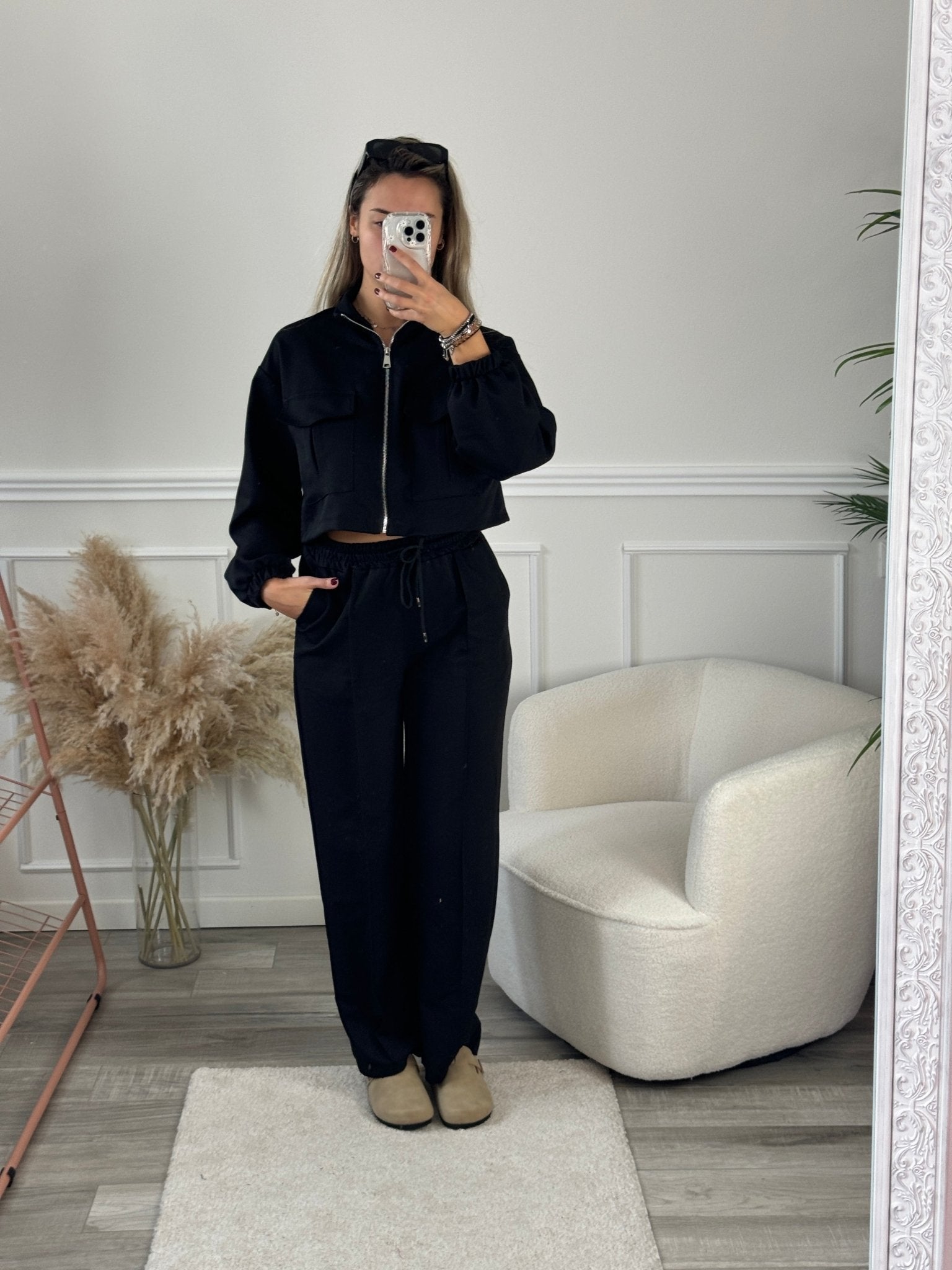 Felpa corta con zip e tasconi - Follie by Alice