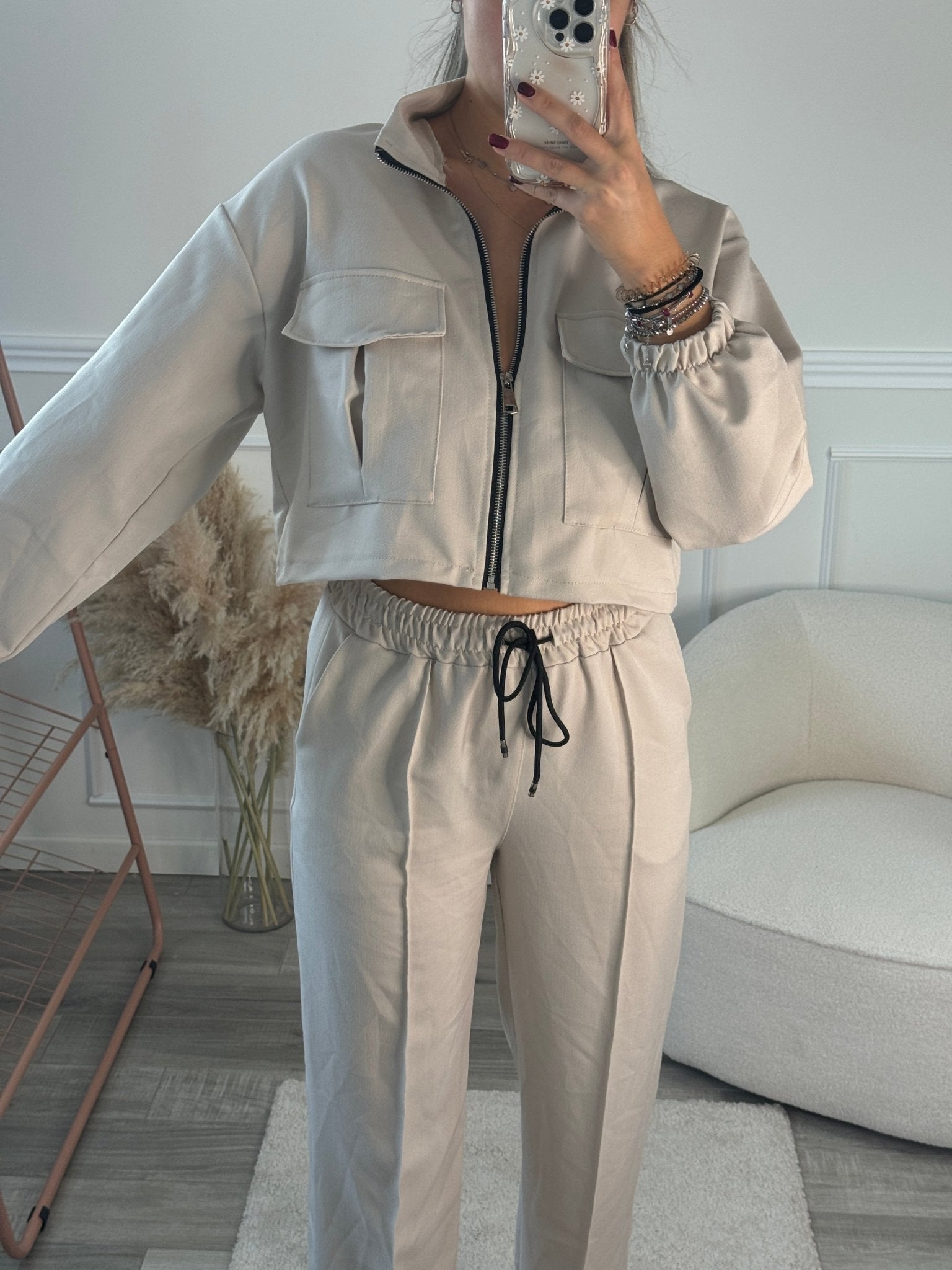 Felpa corta con zip e tasconi - Follie by Alice