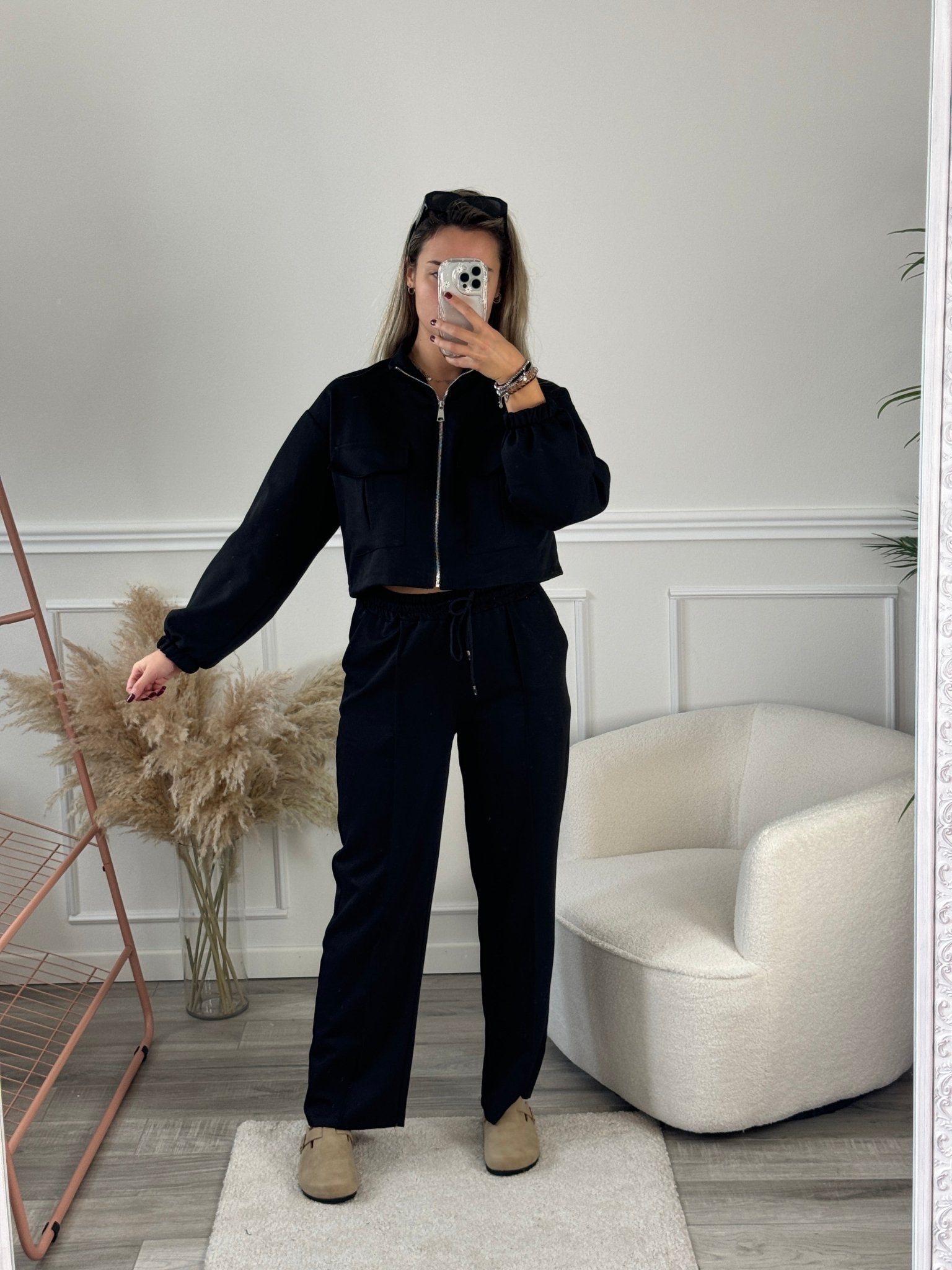 Felpa corta con zip e tasconi - Follie by Alice