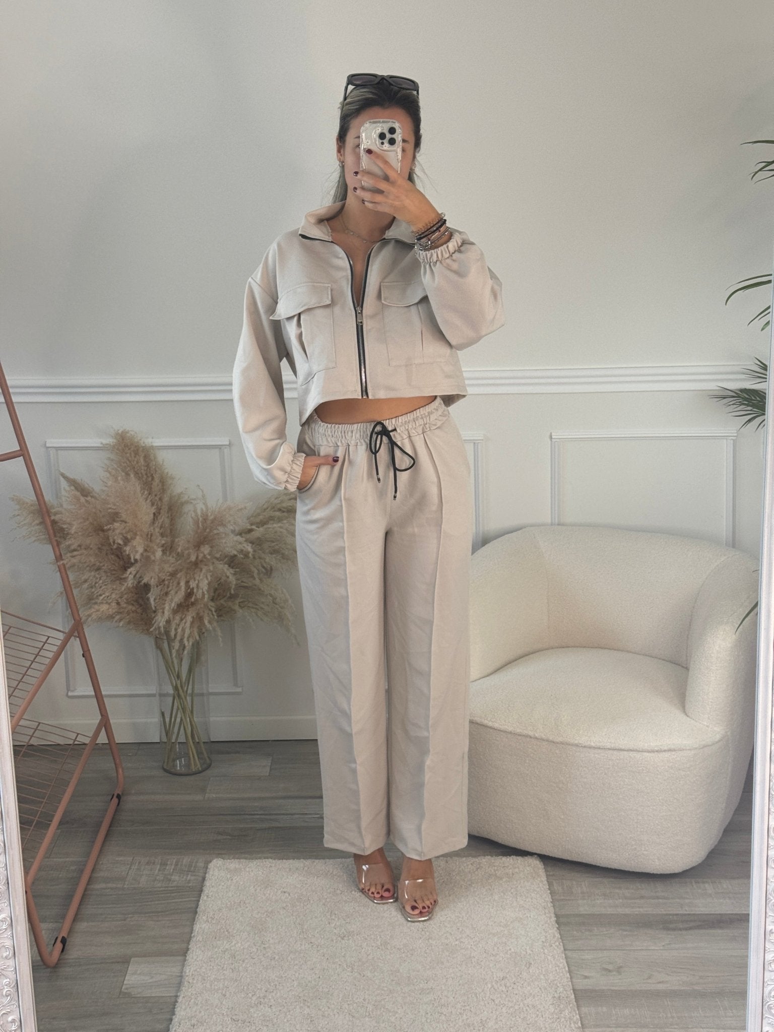 Felpa corta con zip e tasconi - Follie by Alice