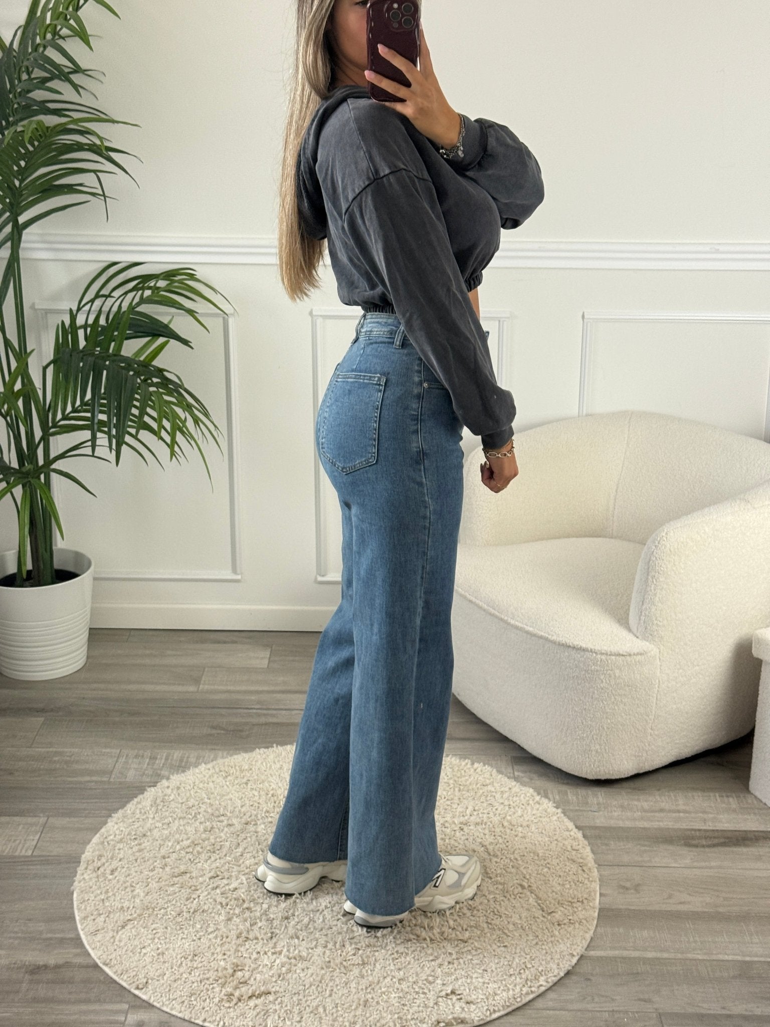 Felpa crop grigia antracite - Follie by Alice