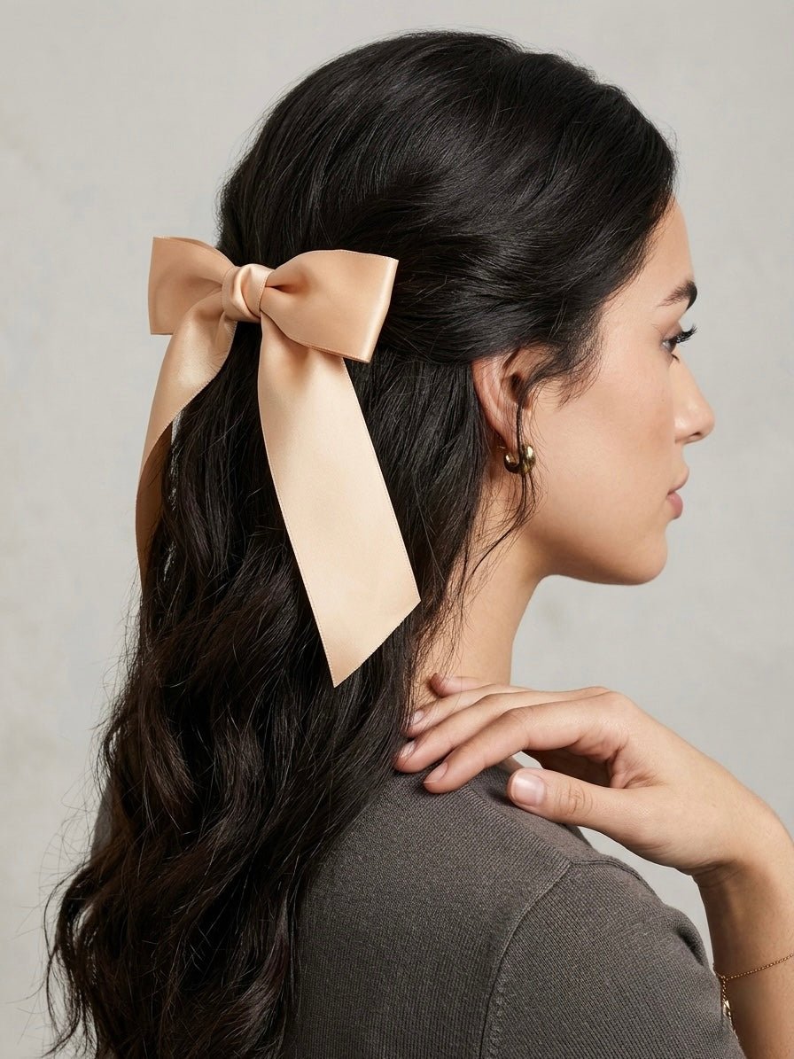 Fiocco per capelli in raso Immagine secondaria del prodotto