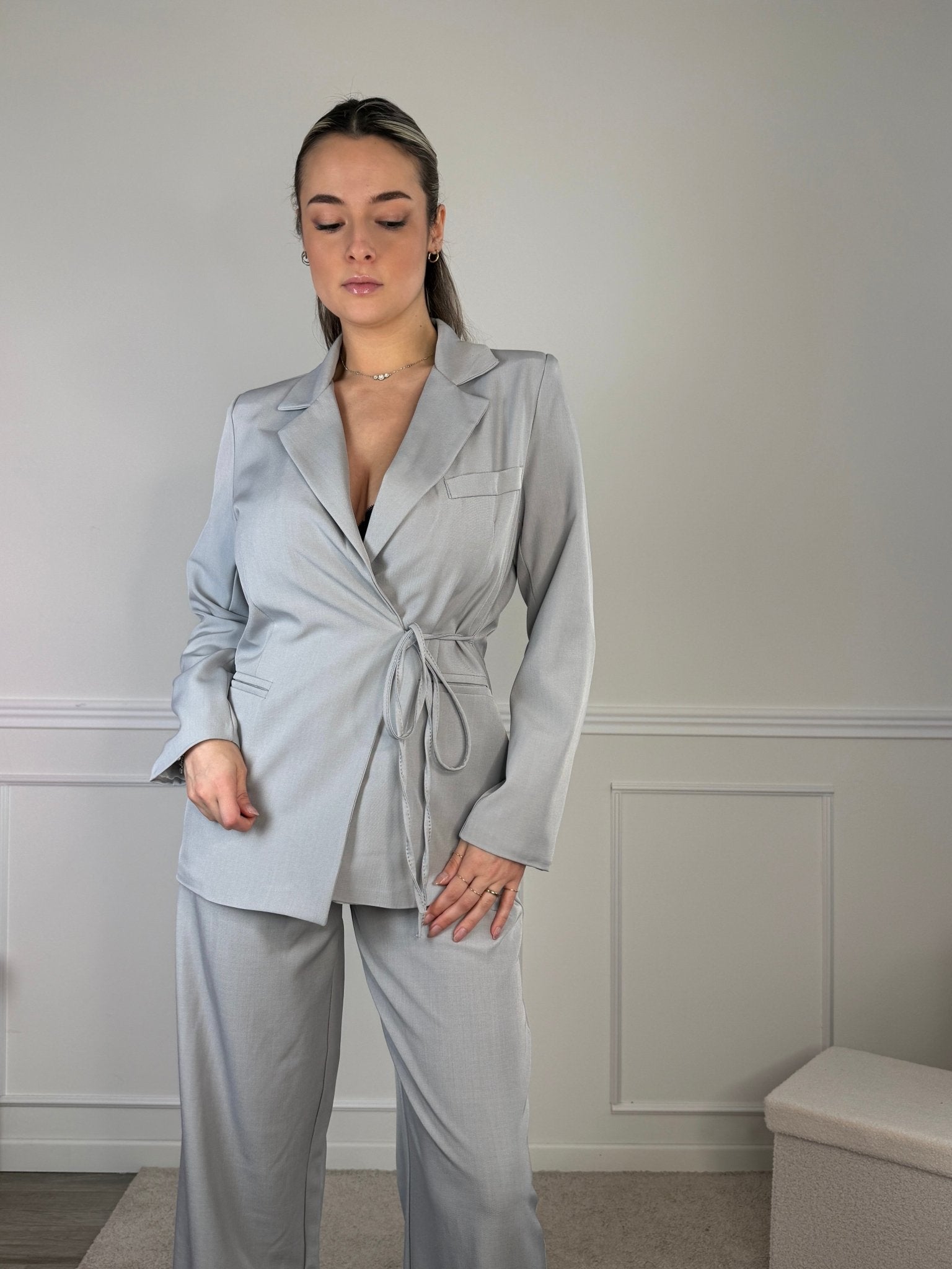Giacca blazer a portafoglio con laccetto - Follie by Alice