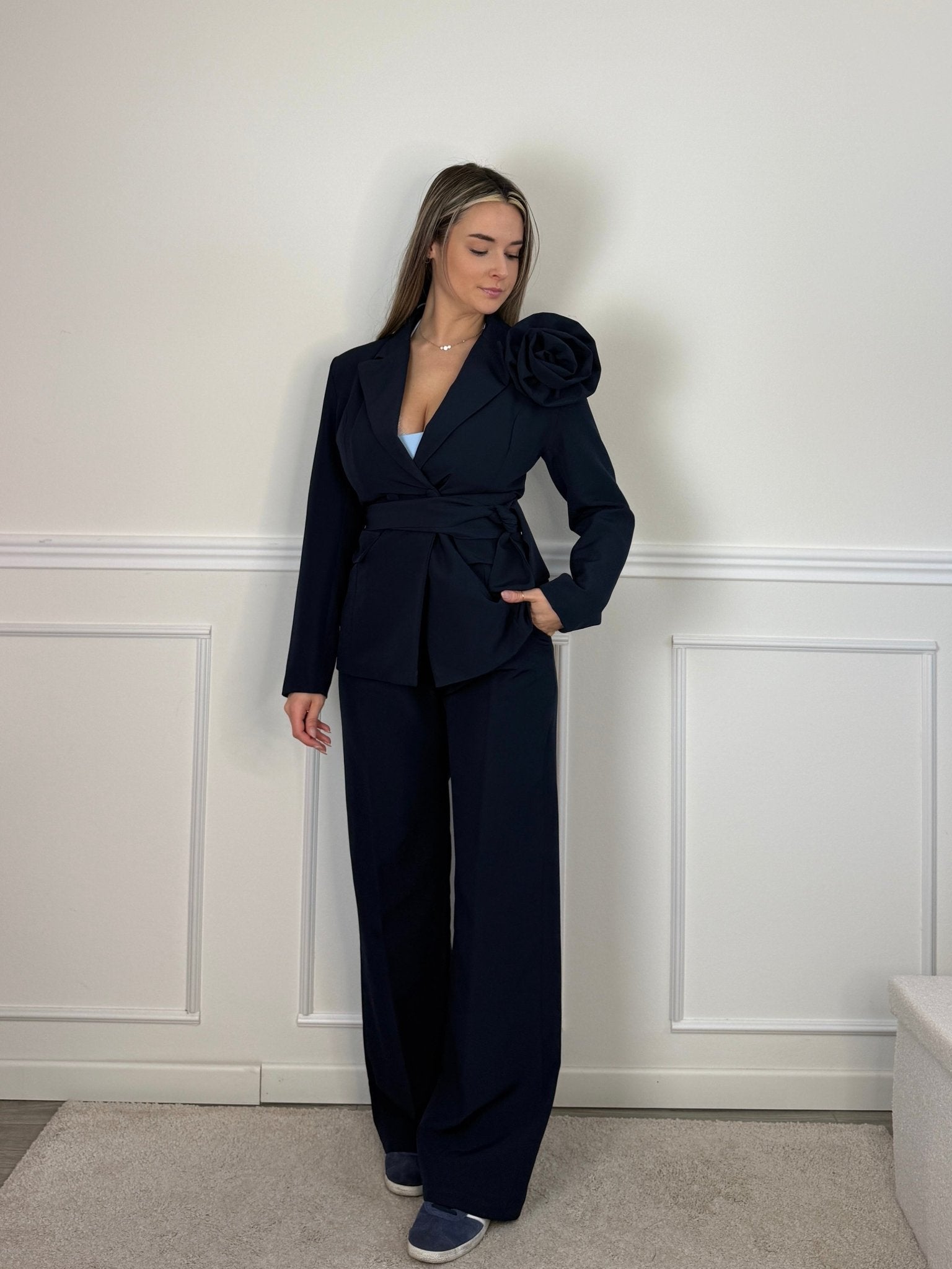 Giacca blazer con spilla a rosa COUTURE - Follie by Alice