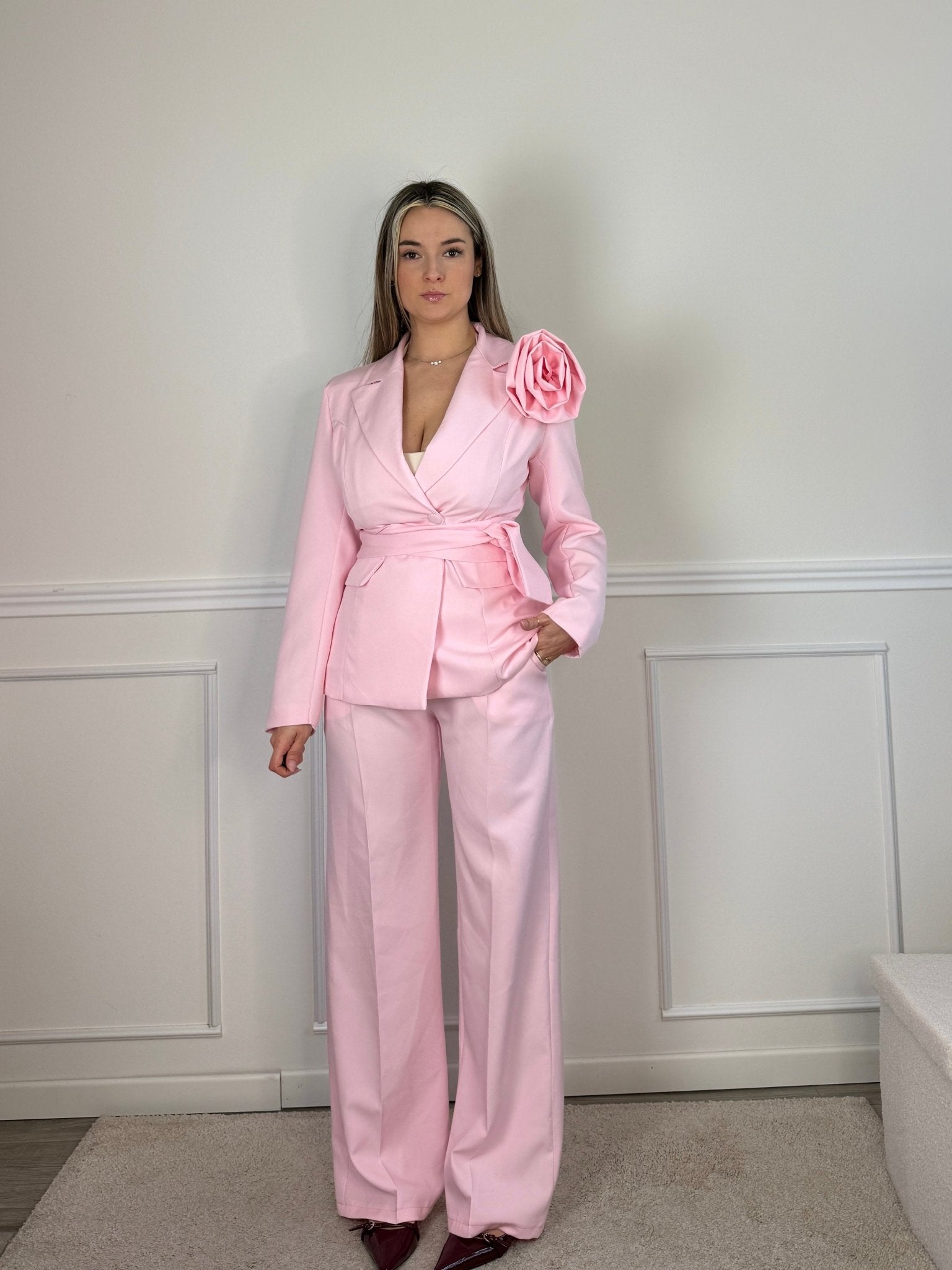 Giacca blazer con spilla a rosa COUTURE - Follie by Alice
