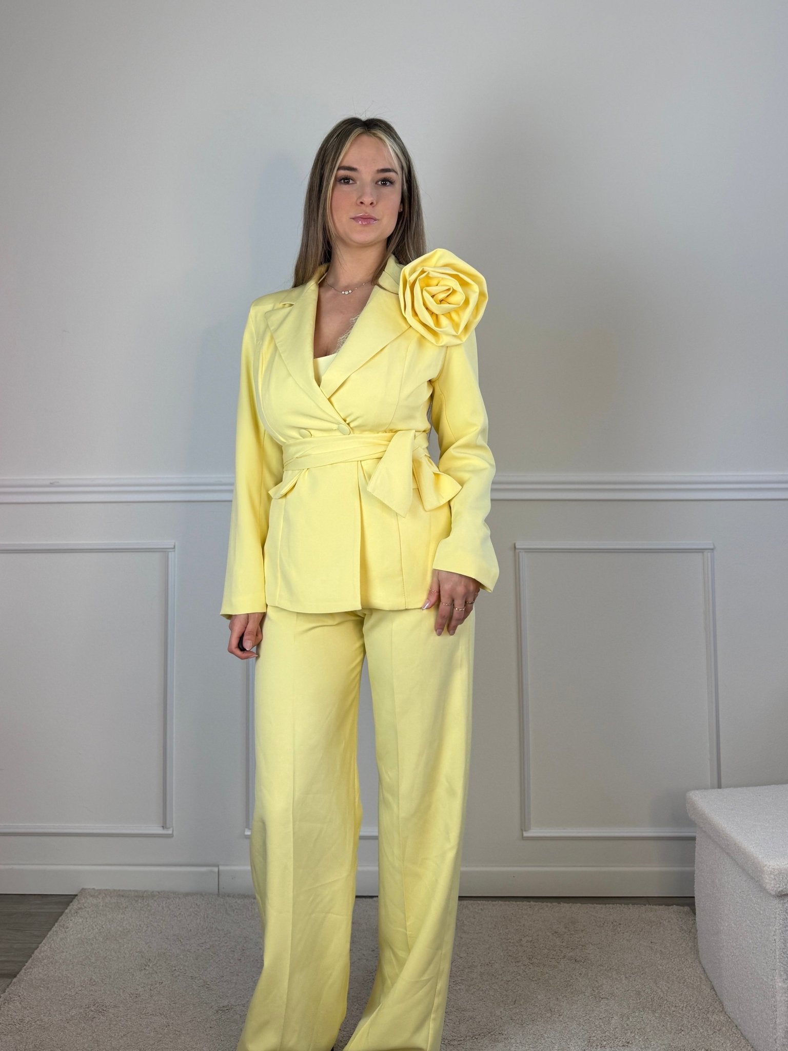 Giacca blazer con spilla a rosa COUTURE - Follie by Alice