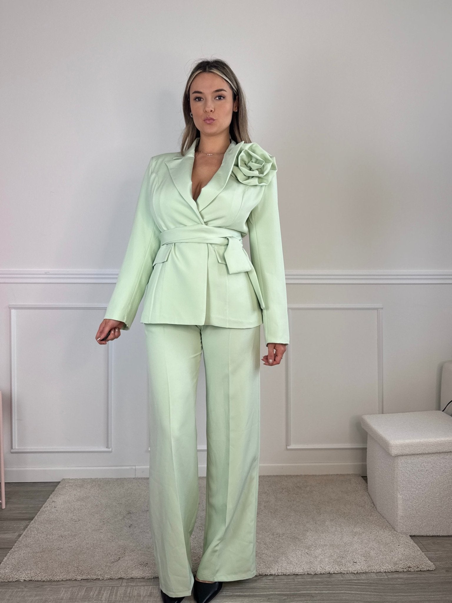 Giacca blazer con spilla a rosa COUTURE - Follie by Alice