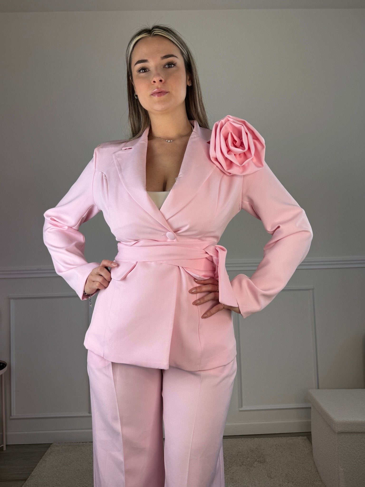 Giacca blazer con spilla a rosa COUTURE - Follie by Alice
