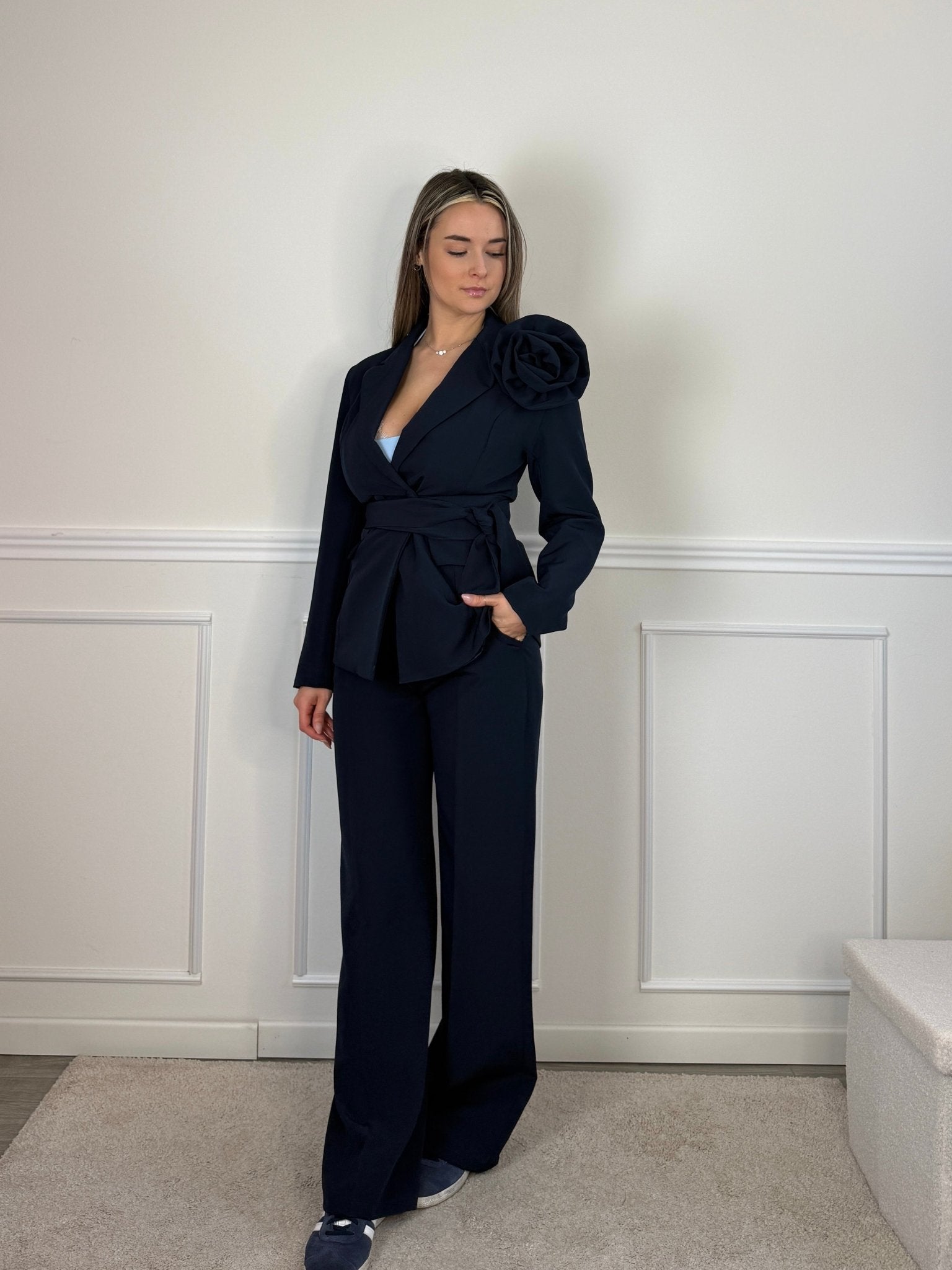 Giacca blazer con spilla a rosa COUTURE - Follie by Alice