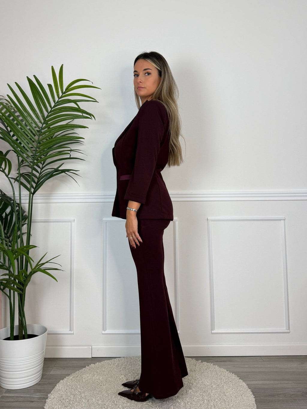 Giacca blazer doppiopetto con dettagli in raso PRESTIGE - Follie by Alice