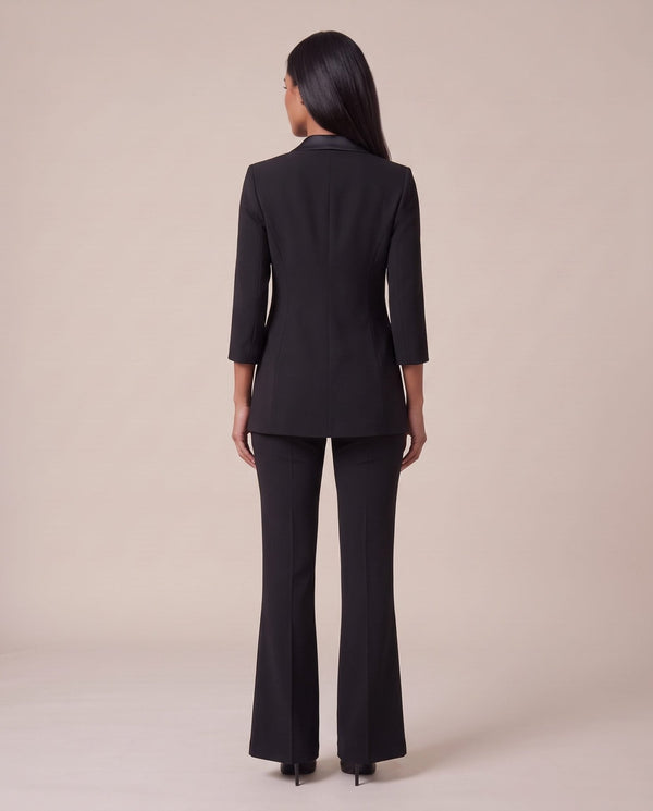 Giacca blazer doppiopetto con dettagli in raso PRESTIGE - Follie by Alice